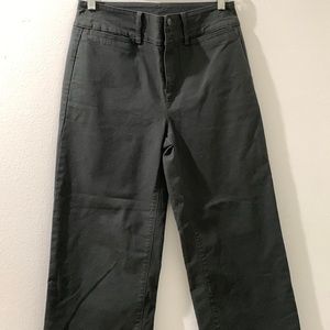 Loft wide leg crop frayed pants